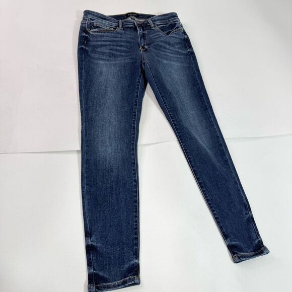 Judy Blue Jeans Womens 31 Medium Blue Skinny Denim Button Zipper Fly - Picture 1 of 10